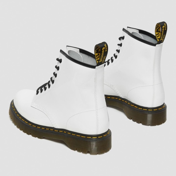 Dr. Martens Women Dr. Martens Women\'s 1460 BEX Platform White Patent Lamper Leather 8-Eye US 7